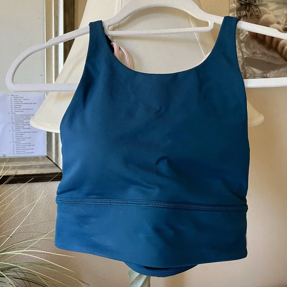 NEW Lululemon Bra Free To Be Wild β’ size 6 β’ Color: Blue Borealis/Pink Mist - Picture 2 of 5